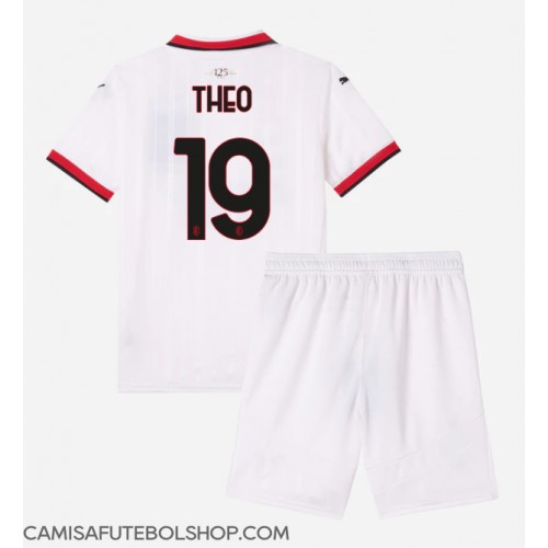 Camisa de time de futebol AC Milan Theo Hernandez #19 Replicas 2º Equipamento Infantil 2024-25 Manga Curta (+ Calças curtas)